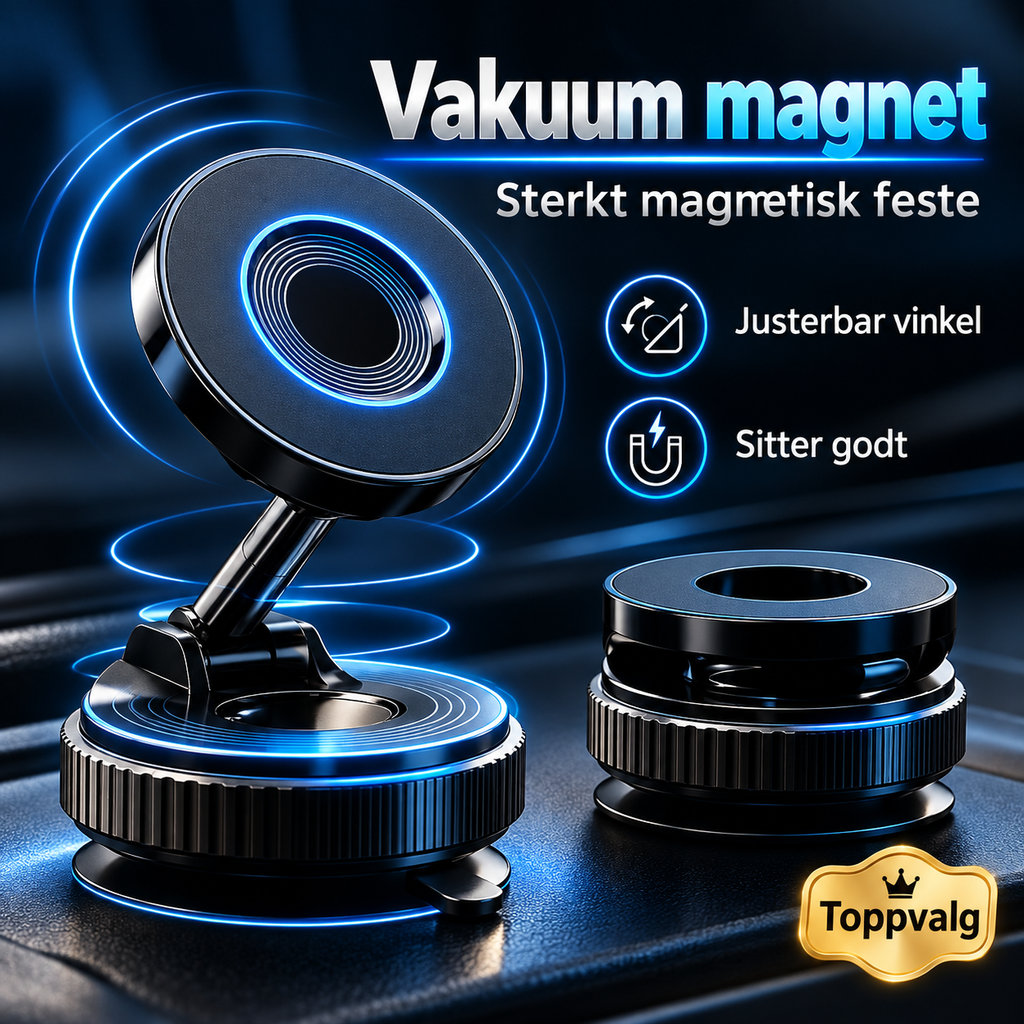 360° mobilholder med sterkt vakuumfeste